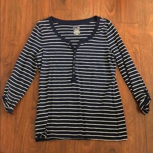 St. John’s Bay Long Sleeve Navy Striped